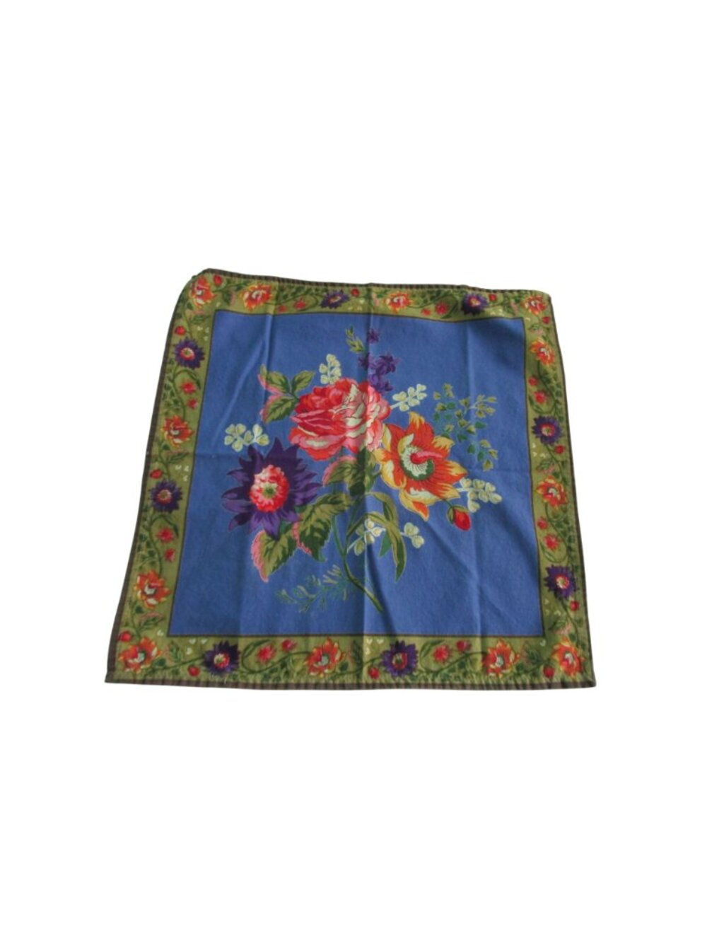 April Cornell Cottage Rose Floral Napkins Set Of 6 Blue Green Vintage Linens - Picture 11 of 12